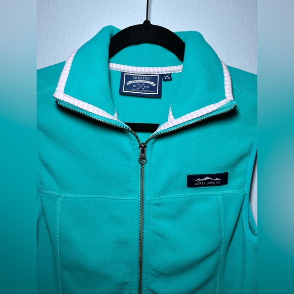 LAUREN JAMES CO. PREPTEC BLAKELY FLEECE TEAL VEST. SIZE XS - Picture 5 of 11